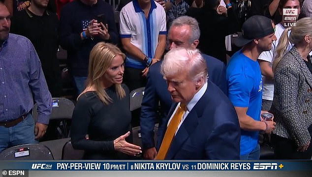 Trump Snubs RFK Jr.’s Wife Cheryl Hines in Awkward UFC 314 Encounter