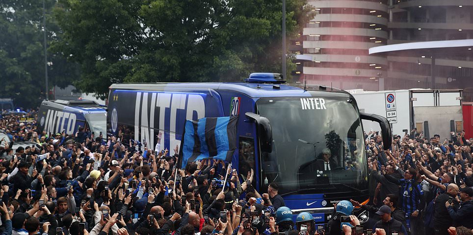 "Inter Milan vs Barcelona: Champions League Semifinal Showdown for Final Berth"
This title condenses the key elements: teams, competition, stage, and stakes, while staying concise (12 words) and focused.