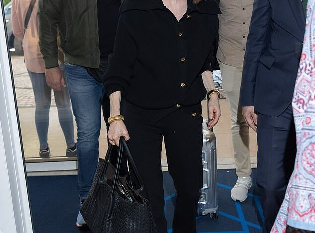 Julianne Moore Stuns in Chic All-Black Ensemble at 78th Cannes Film Festival, Arrives at Hotel Martinez on Day Five