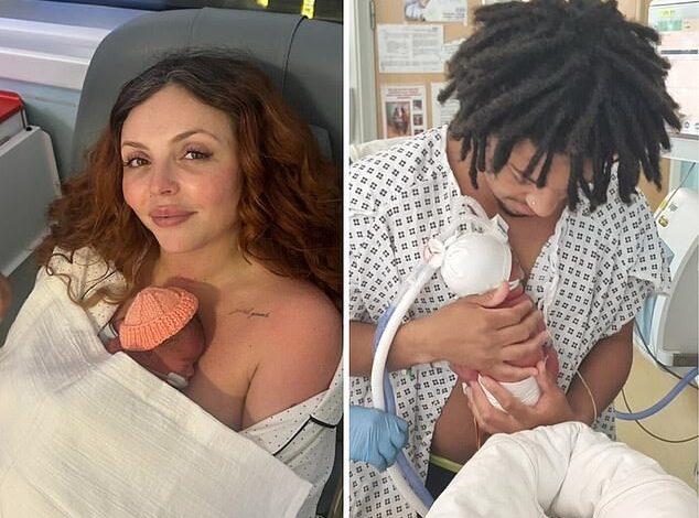 Title: "Little Mix’s Jesy Nelson Welcomes Premature Twins via Emergency Surgery, Reveals Unique Names"  
This version condenses key details (premature birth, emergency surgery, unique names) while maintaining clarity and removing redundancy.