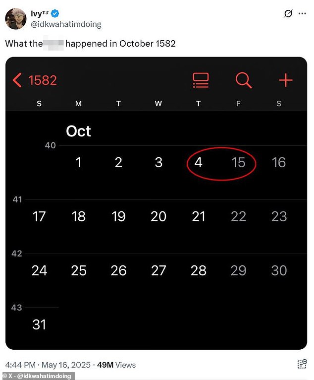 Title: "iPhone Users Baffled by Mysterious 10-Day Calendar Discrepancy"
This title condenses the core elements—user confusion, the unexplained 10-day gap, and the iPhone calendar—into a concise, engaging headline under 15 words.