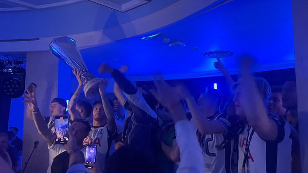 Son Heung-Min Spurs 3am Post-Victory Celebrations with Kits-On Tottenham Squad at Bilbao Hotel