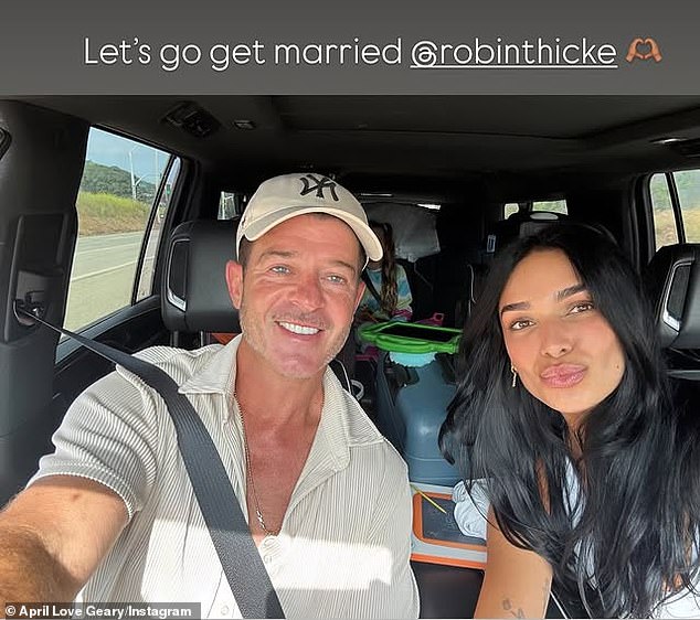 Rewritten Title:
"April Love Geary ‘Nauseous’ Ahead of Wedding to Robin Thicke This Weekend"
Explanation:
Removed subjective descriptors like "much younger" to maintain neutrality.
Kept the key elements: names, the quoted term "nauseous," and the event timing.
Simplified structure for clarity and conciseness.