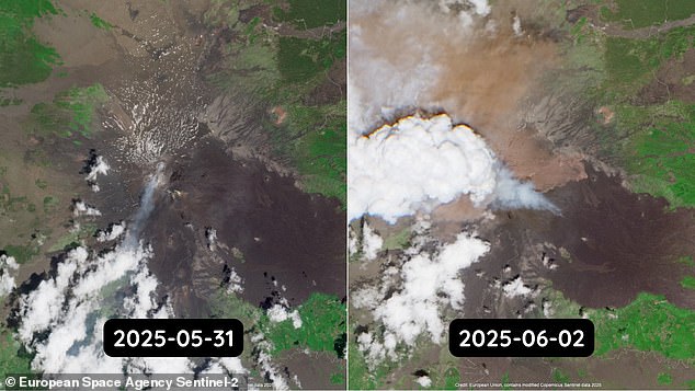 Satellite Images Capture Mount Etna Spewing 4-Mile Ash Plume as Tourists Flee Eruption
