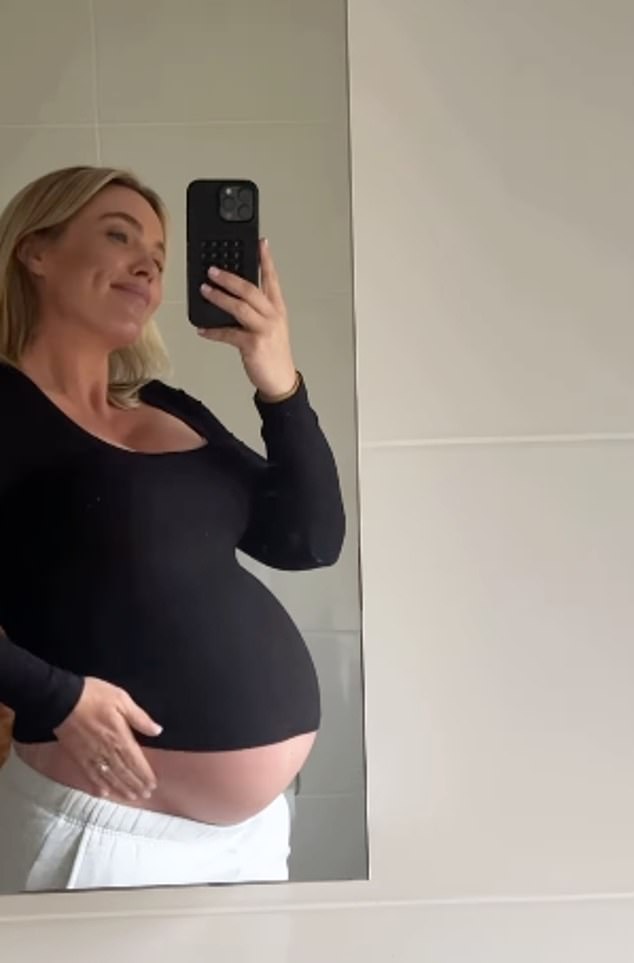 Heavily Pregnant Abbey Holmes Showcases Baby Bump While Awaiting First Child’s Arrival