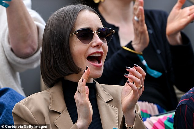 Title: Lily Collins Channels Emily in Paris Alter-Ego in Chic Beige at 2025 French Open Men’s Final With Natalie Portman Amid Season 5 Filming Break