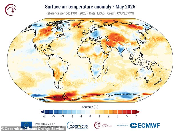 Second-Hottest May on Record: Global Temperatures Reach 15.79°C Last Month