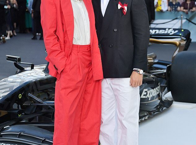 Patrick Schwarzenegger and Abby Champion Channel Power Couple in Matching Tommy Hilfiger Suits at F1: The Movie European Premiere