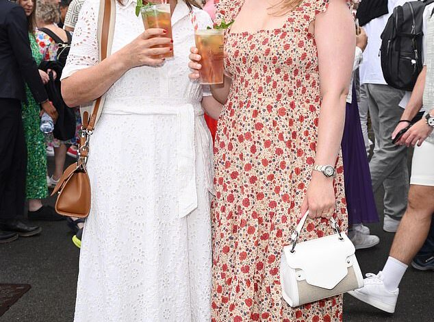Lorraine Kelly and Lookalike Daughter Rosie Effortlessly Chic Sipping Pimm’s at Wimbledon
