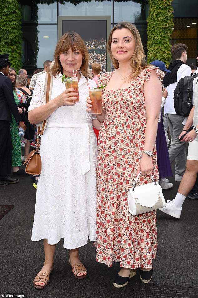 Lorraine Kelly and Lookalike Daughter Rosie Effortlessly Chic Sipping Pimm’s at Wimbledon