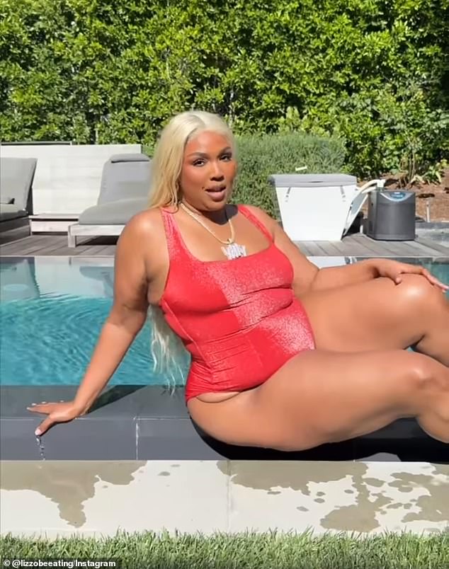 "Lizzo Channels Baywatch-Era Pamela Anderson in Red Swimsuit After Sharing ‘Truth’ About Weight Loss"
This revision maintains the core details—Lizzo’s homage to Pamela Anderson’s iconic Baywatch look, the red swimsuit, and her discussion of weight loss—while streamlining the title for clarity and concision.
