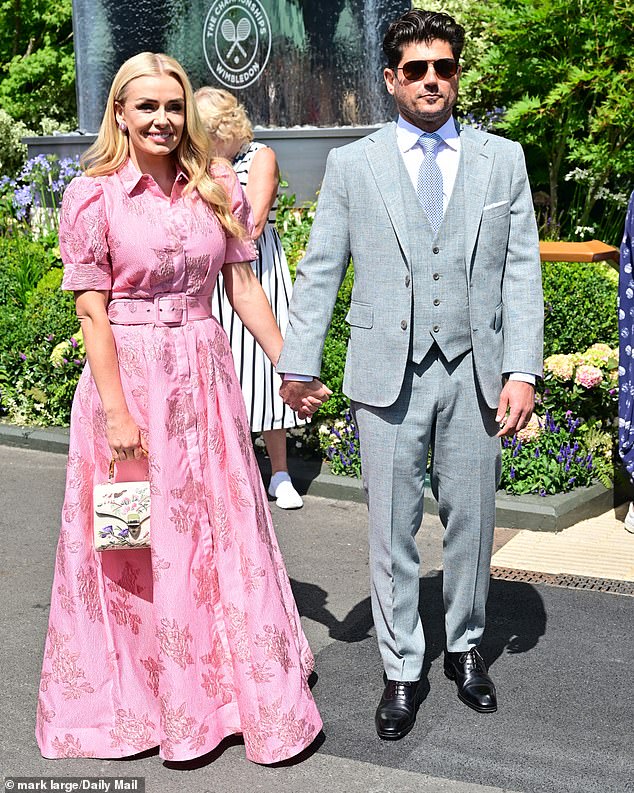 Katherine Jenkins Holds Hands With Husband Andrew Levitas and Joins Mark Rylance Among Early Arrivals on Wimbledon’s Eighth Day