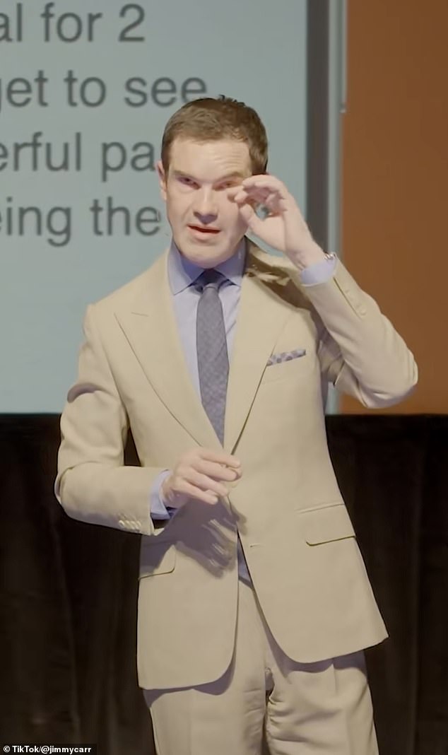 Title: Jimmy Carr Fights Back Tears During Emotional Gig After Fan Credits Him for ‘Saving My Life’ Amid Depression