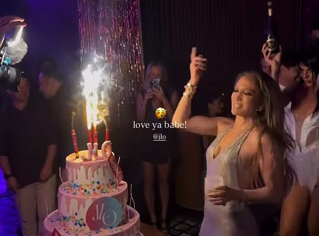 Jennifer Lopez Dons Backless Dress for 56th Birthday Celebration During World Tour