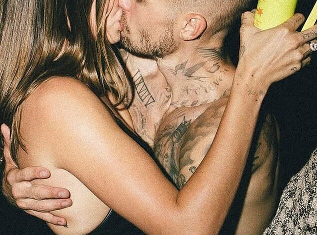 Hailey Bieber Kisses Shirtless Justin at Party Following His Album’s Marital Struggles Revelation