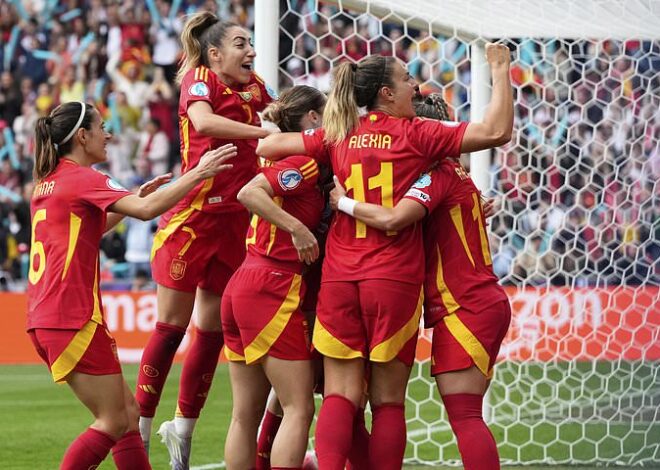 Spain Lead England Early in Women’s Euro Final Via Caldentey; Prince William Watches Revenge Bid
