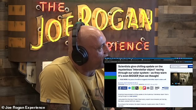 Joe Rogan Warns of Earth’s Demise as Mysterious Space Object Hurtles Toward Planet