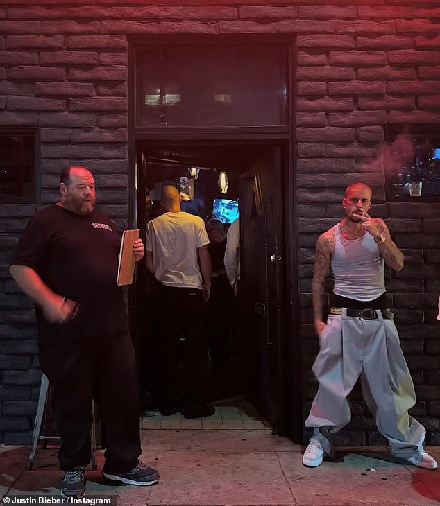 Justin Bieber Spotted Partying Without Hailey Again, Smokes Joint at Dive Bar Outside Hollywood