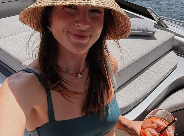 Binky Felstead Shows Off Washboard Abs in Stylish Bikini During Luxury Getaway with Partner Max Darnton