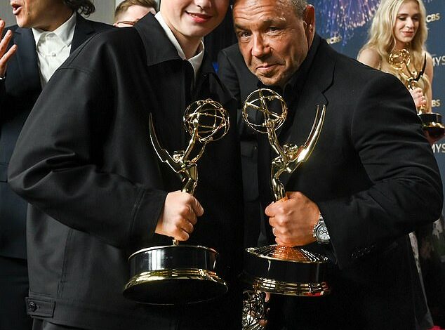 Title: "Owen Cooper’s Heartwarming Reaction to Co-Star Stephen Graham’s Emmy Win for Outstanding Lead Actor in Adolescence"  
Key Adjustments:  

Replaced "Sweet moment" with "Heartwarming Reaction" for a polished tone.  
Structured to emphasize the emotional response and clarify the award/show details.  
Italicized Adolescence for title formatting.  
Streamlined phrasing while retaining all critical information.
