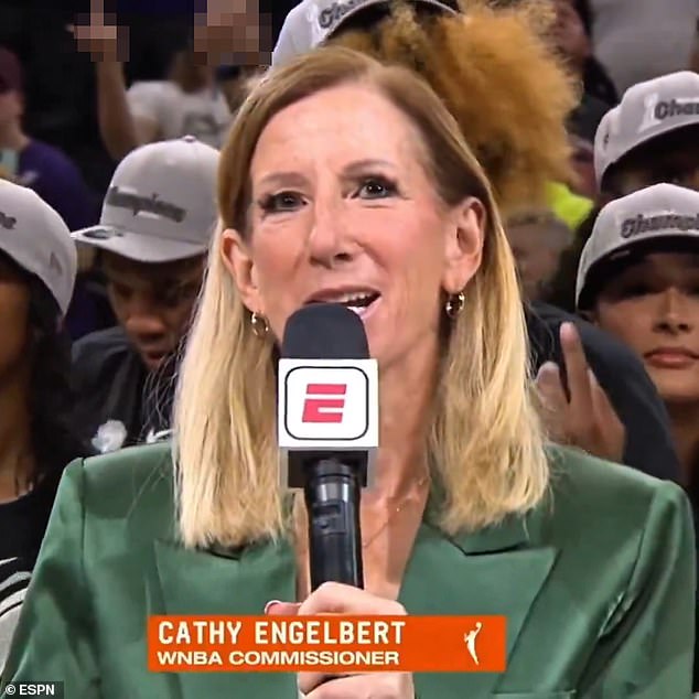 ESPN Cuts Broadcast as WNBA Fans Flip Off Commissioner Engelbert During Aces Trophy Ceremony